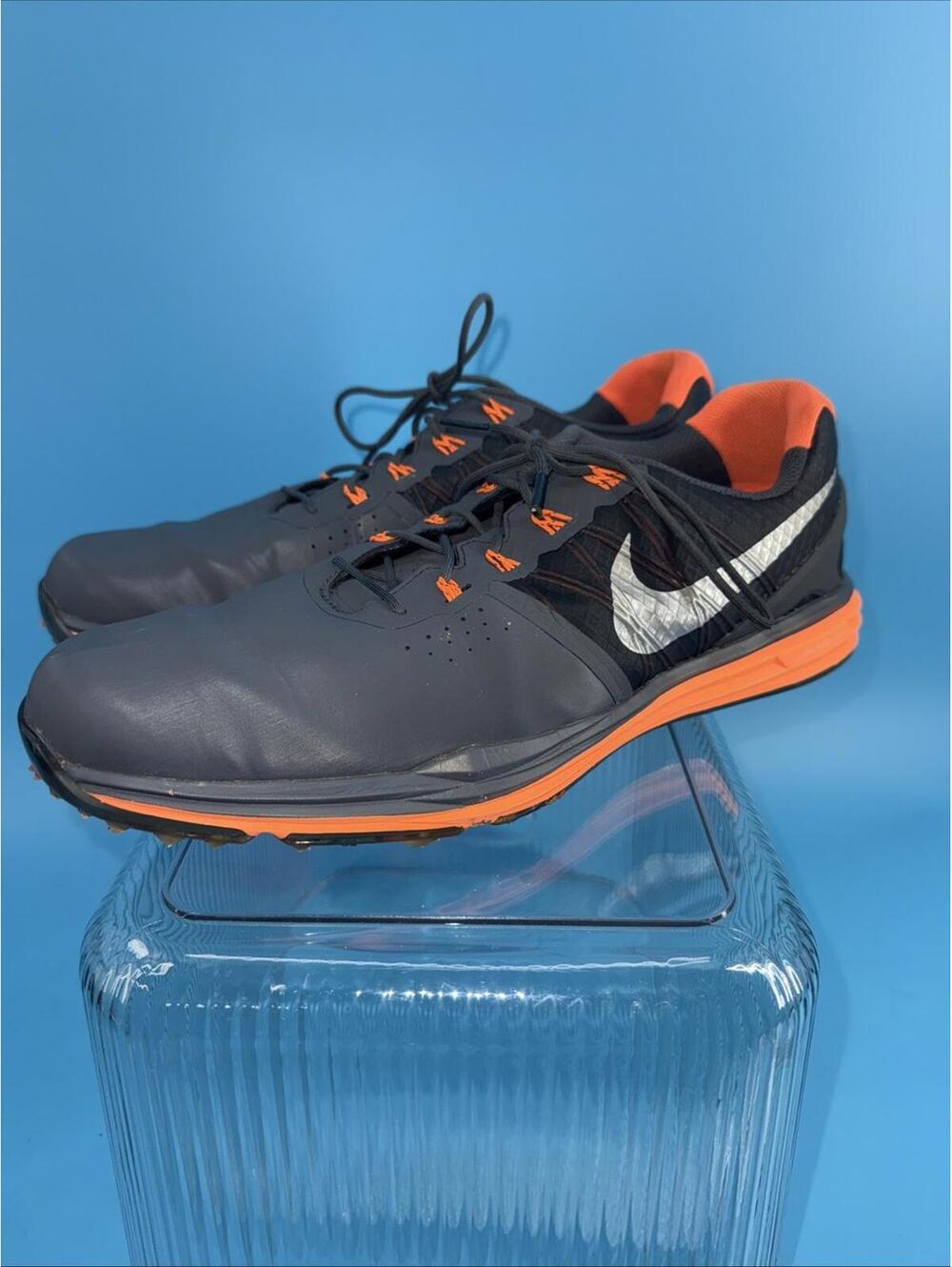 Nike Lunar Control 3 Golf Shoes -Rare- Gray Orange Mens 12 704665-005